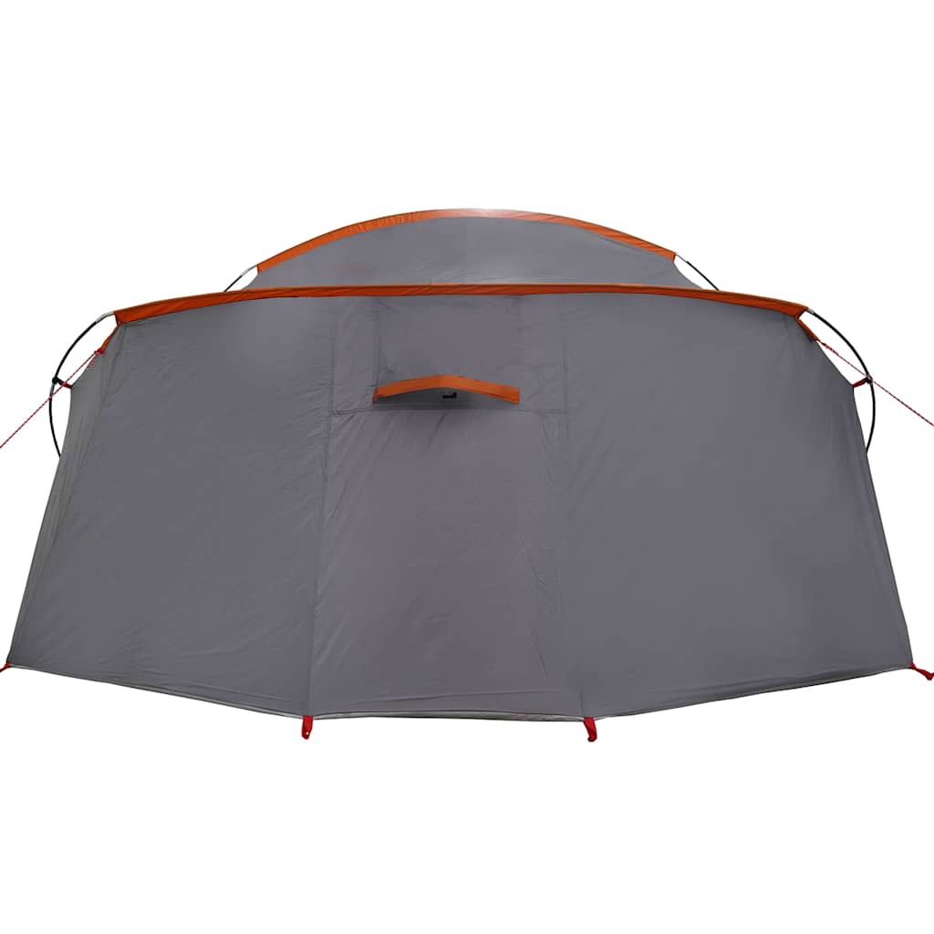 vidaXL Tunnel Tent 4-Person 4-Person Grey and Orange - 318 x 275 x 140 cm
