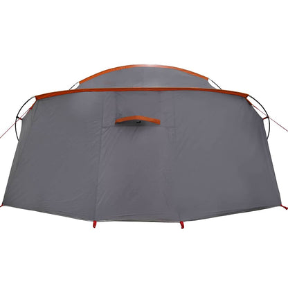vidaXL Tunnel Tent 4-Person 4-Person Grey and Orange - 318 x 275 x 140 cm