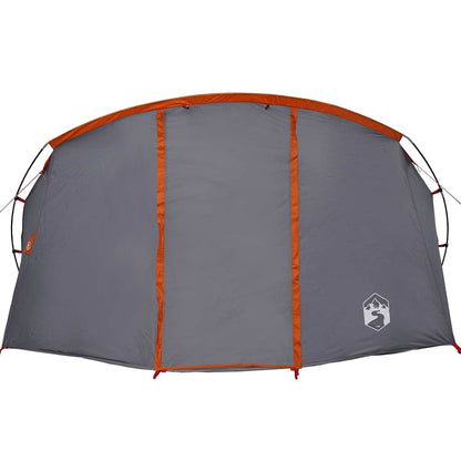 vidaXL Tunnel Tent 4-Person 4-Person Grey and Orange - 318 x 275 x 140 cm