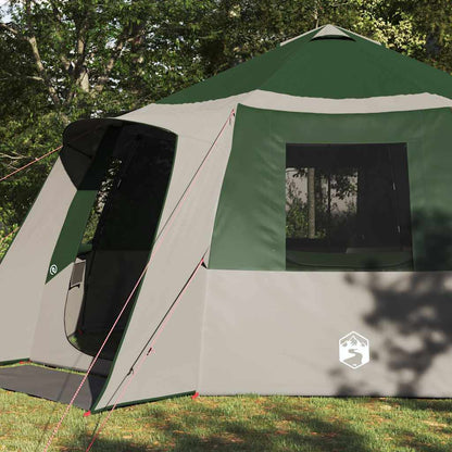 vidaXL Cabin Tent 12-Person Green and Grey 500 x 500 x 294 cm