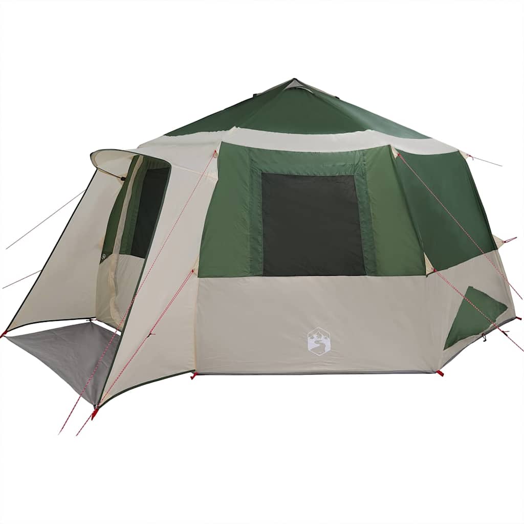 vidaXL Cabin Tent 12-Person Green and Grey 500 x 500 x 294 cm