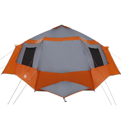 vidaXL Cabin Tent 12-Person Grey and Orange 500 x 500 x 294 cm