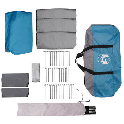 vidaXL Family Tent 12-Person 12-Person Blue and Grey - 760 x 645 x 230 cm