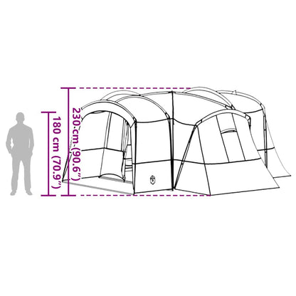 vidaXL Family Tent 12-Person 12-Person Blue and Grey - 760 x 645 x 230 cm