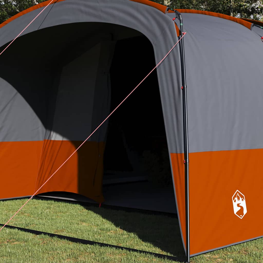 vidaXL Family Tent 12-Person 12-Person Grey and Orange - 760 x 645 x 230 cm