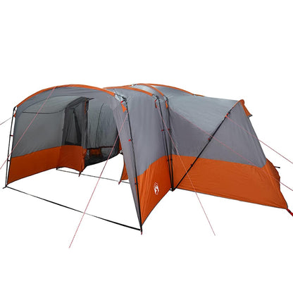 vidaXL Family Tent 12-Person 12-Person Grey and Orange - 760 x 645 x 230 cm