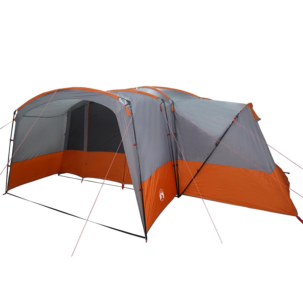 vidaXL Family Tent 12-Person 12-Person Grey and Orange - 760 x 645 x 230 cm