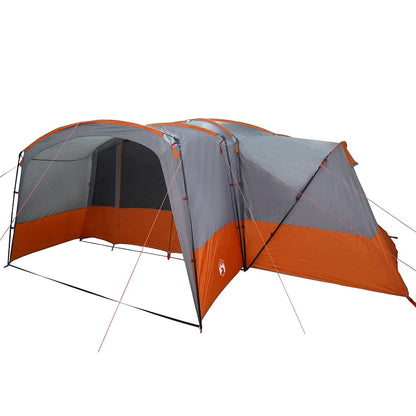 vidaXL Family Tent 12-Person 12-Person Grey and Orange - 760 x 645 x 230 cm