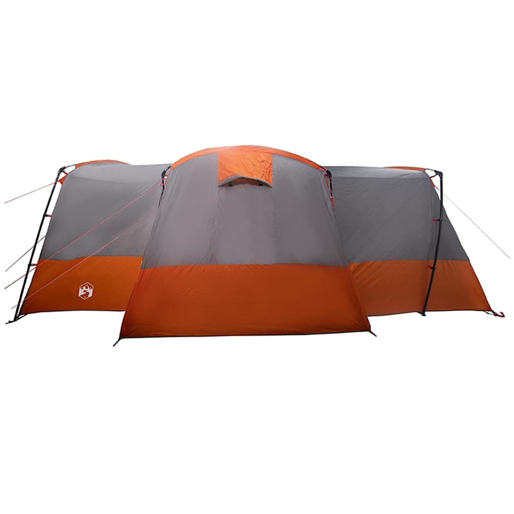 vidaXL Family Tent 12-Person 12-Person Grey and Orange - 760 x 645 x 230 cm