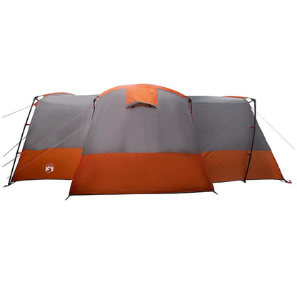 vidaXL Family Tent 12-Person 12-Person Grey and Orange - 760 x 645 x 230 cm