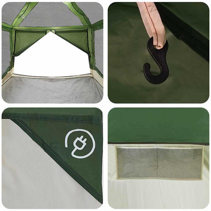 vidaXL Inner Tent 7-Person 7-Person Green and Grey - 300 x 300x 250 cm