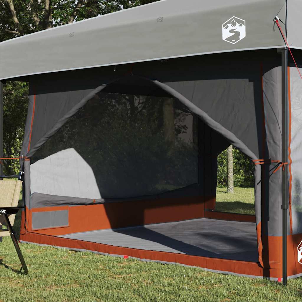 vidaXL Inner Tent 7-Person 7-Person Grey and Orange - 300 x 300x 250 cm