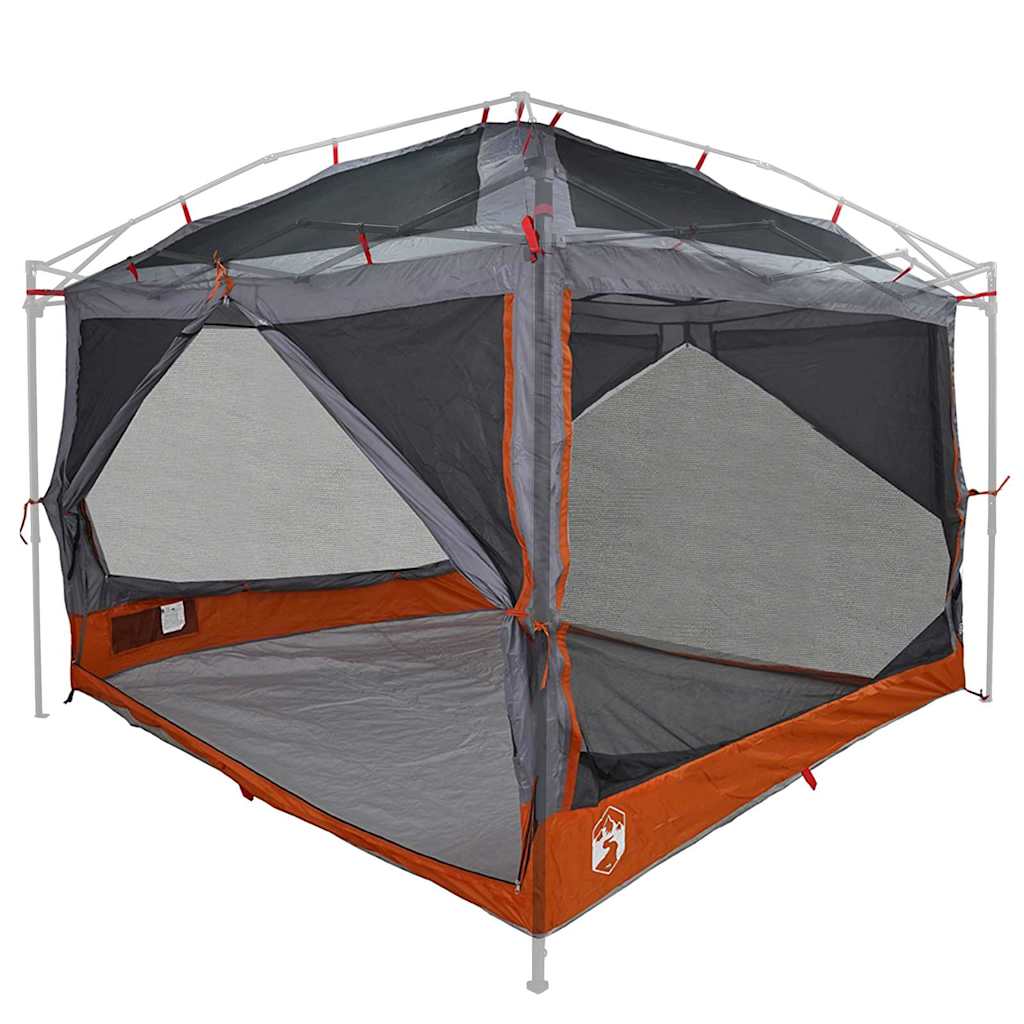 vidaXL Inner Tent 7-Person 7-Person Grey and Orange - 300 x 300x 250 cm