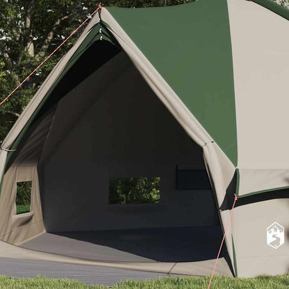 vidaXL Teepee Tent 10-Person 10-Person Green and White - 567 x 470 x 242 cm