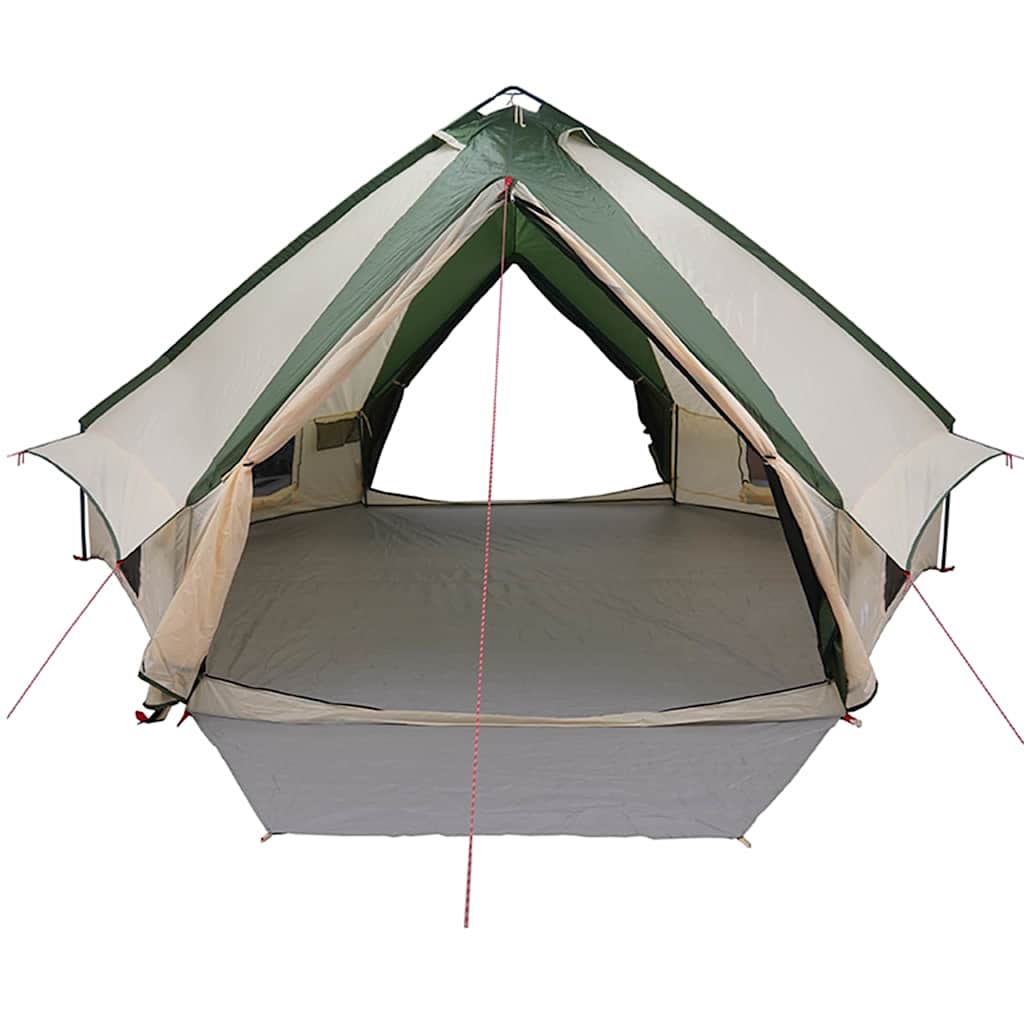vidaXL Teepee Tent 10-Person 10-Person Green and White - 567 x 470 x 242 cm