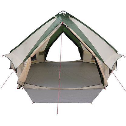 vidaXL Teepee Tent 10-Person 10-Person Green and White - 567 x 470 x 242 cm