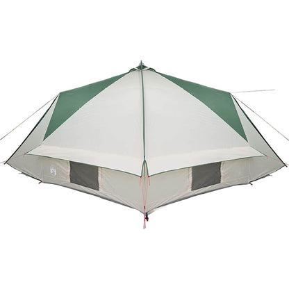 vidaXL Teepee Tent 10-Person 10-Person Green and White - 567 x 470 x 242 cm