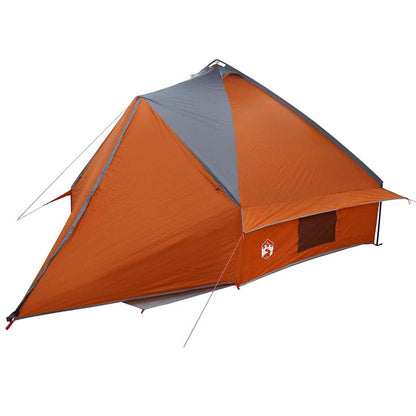 vidaXL Teepee Tent 10-Person 10-Person Grey and Orange - 567 x 470 x 242 cm