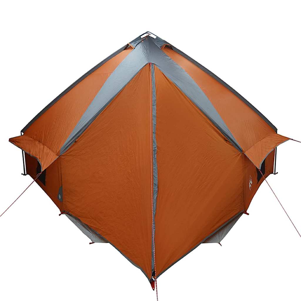 vidaXL Teepee Tent 10-Person 10-Person Grey and Orange - 567 x 470 x 242 cm