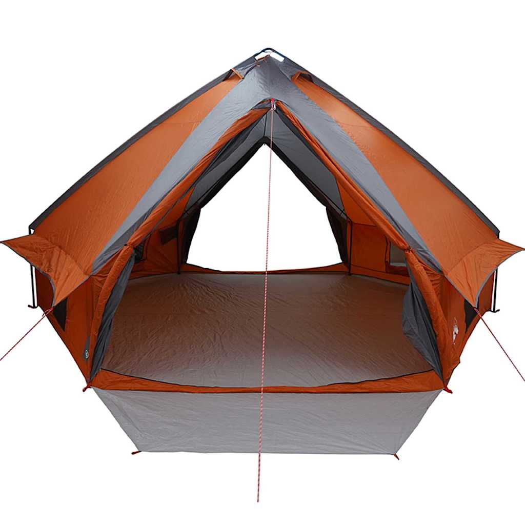 vidaXL Teepee Tent 10-Person 10-Person Grey and Orange - 567 x 470 x 242 cm