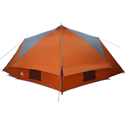 vidaXL Teepee Tent 10-Person 10-Person Grey and Orange - 567 x 470 x 242 cm