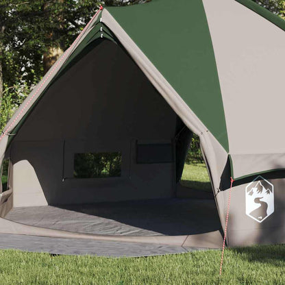 vidaXL Teepee Tent 8-Person 8-Person Green and White - 490 x 410 x 210 cm