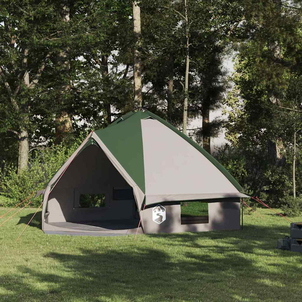vidaXL Teepee Tent 8-Person 8-Person Green and White - 490 x 410 x 210 cm