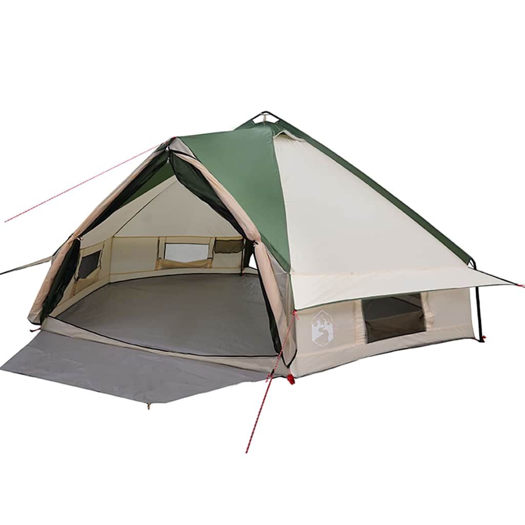 vidaXL Teepee Tent 8-Person 8-Person Green and White - 490 x 410 x 210 cm