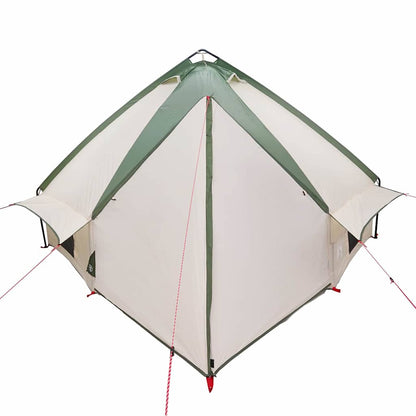 vidaXL Teepee Tent 8-Person 8-Person Green and White - 490 x 410 x 210 cm