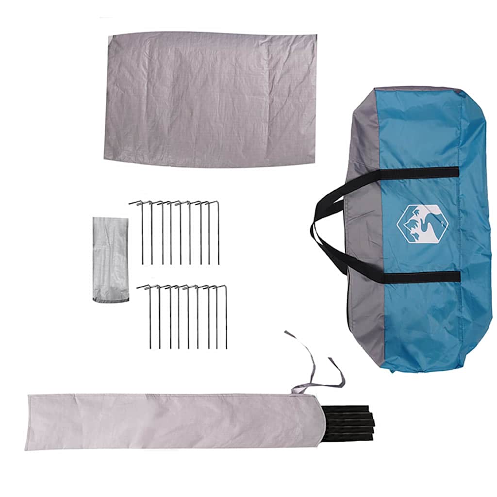vidaXL Teepee Tent 8-Person 8-Person Blue and Grey - 490 x 410 x 210 cm