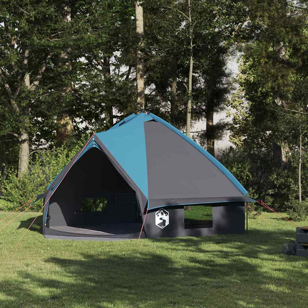 vidaXL Teepee Tent 8-Person 8-Person Blue and Grey - 490 x 410 x 210 cm