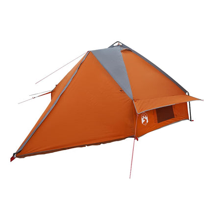 vidaXL Teepee Tent 8-Person 8-Person Grey and Orange - 490 x 410 x 210 cm