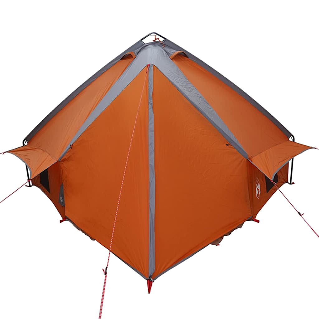 vidaXL Teepee Tent 8-Person 8-Person Grey and Orange - 490 x 410 x 210 cm