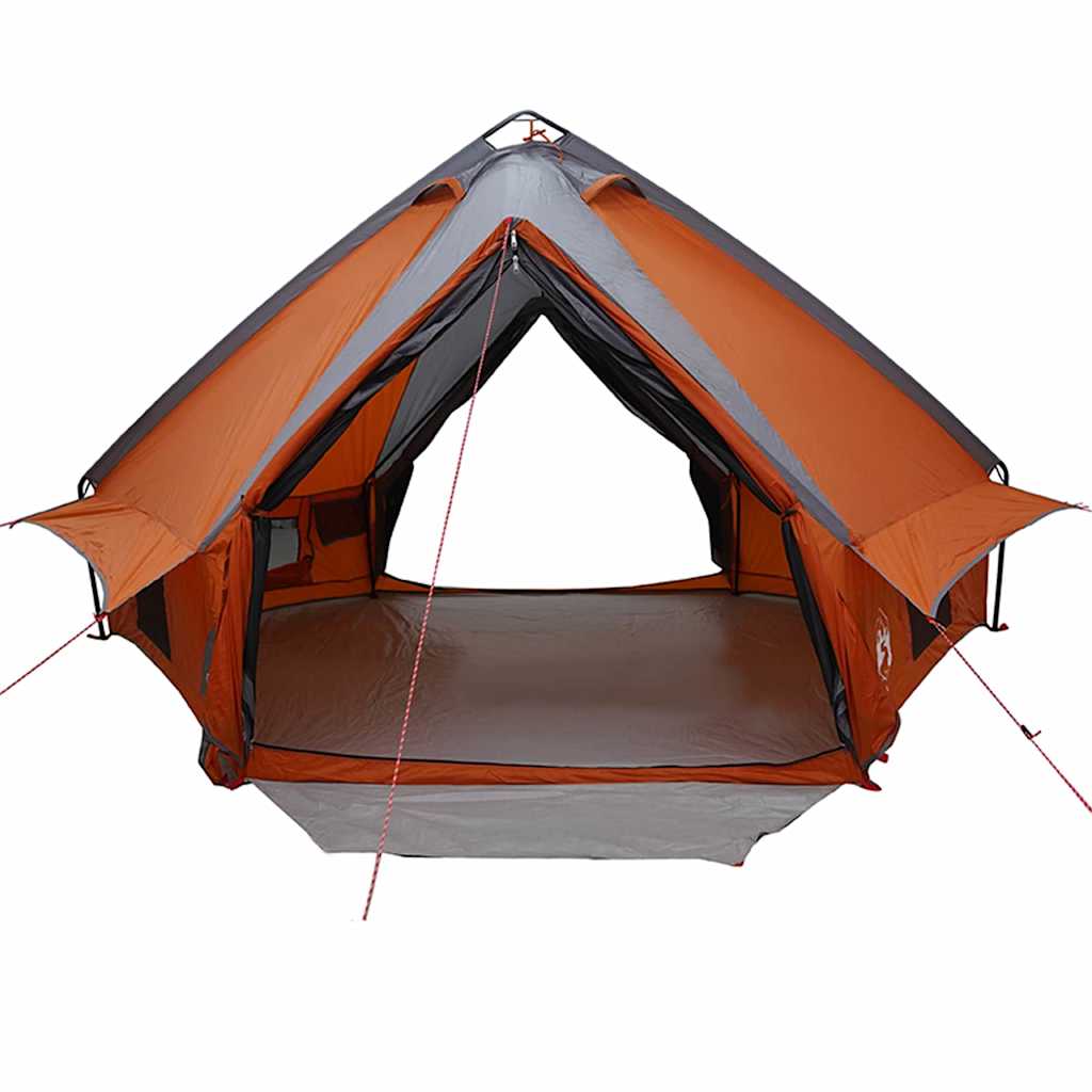 vidaXL Teepee Tent 8-Person 8-Person Grey and Orange - 490 x 410 x 210 cm