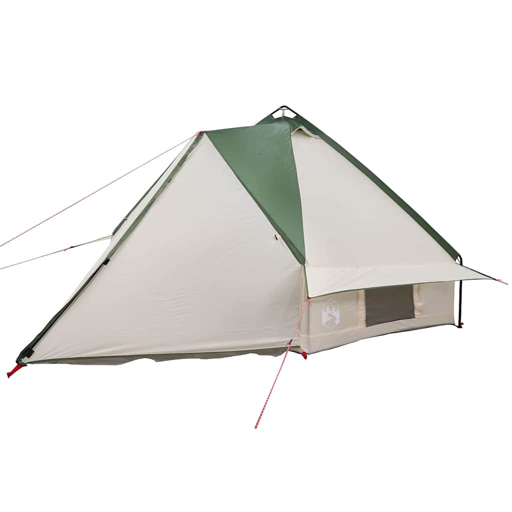 vidaXL Teepee Tent 6-Person 6-Person Green and White - 431 x 366 x 185 cm