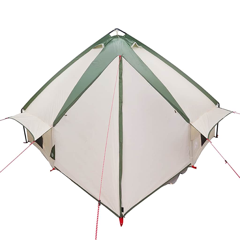 vidaXL Teepee Tent 6-Person 6-Person Green and White - 431 x 366 x 185 cm