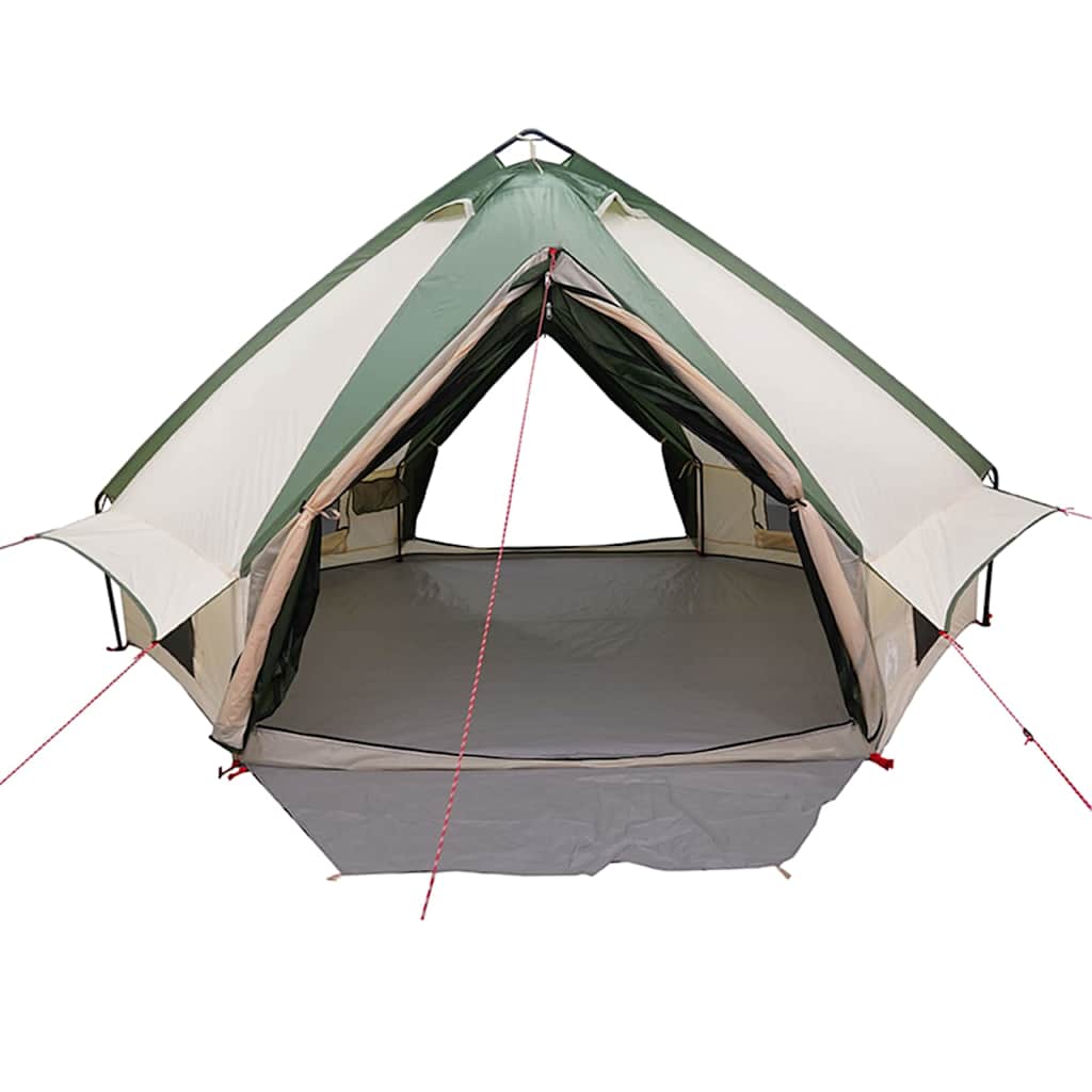 vidaXL Teepee Tent 6-Person 6-Person Green and White - 431 x 366 x 185 cm