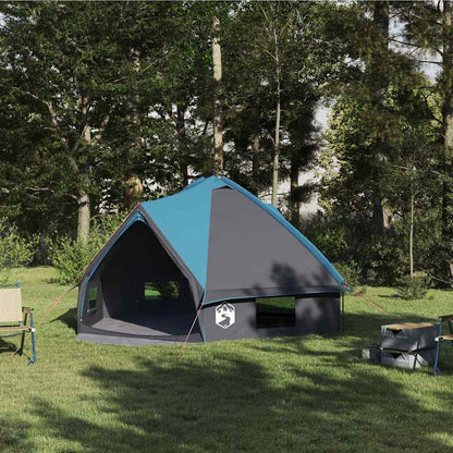 vidaXL Teepee Tent 6-Person 6-Person Blue and Grey - 431 x 366 x 185 cm