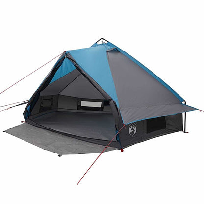 vidaXL Teepee Tent 6-Person 6-Person Blue and Grey - 431 x 366 x 185 cm
