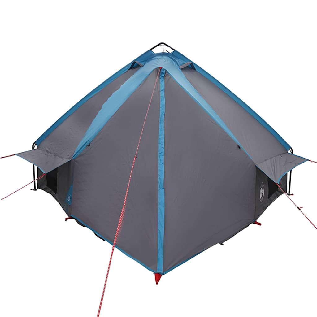 vidaXL Teepee Tent 6-Person 6-Person Blue and Grey - 431 x 366 x 185 cm