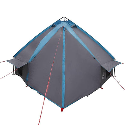 vidaXL Teepee Tent 6-Person 6-Person Blue and Grey - 431 x 366 x 185 cm