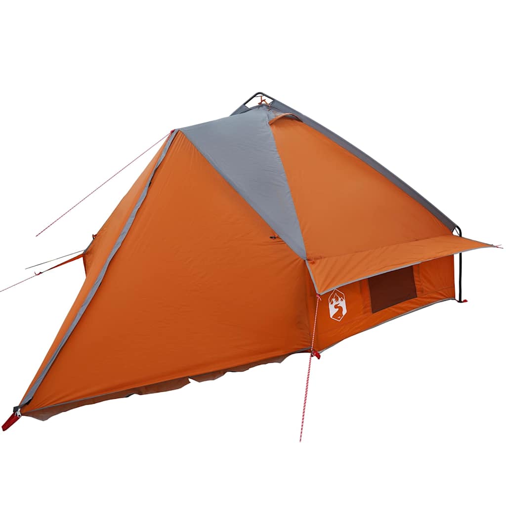 vidaXL Teepee Tent 6-Person 6-Person Grey and Orange - 431 x 366 x 185 cm