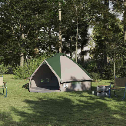 vidaXL Teepee Tent 4-Person 4-Person Green and Grey - 388 x 320 x 169 cm