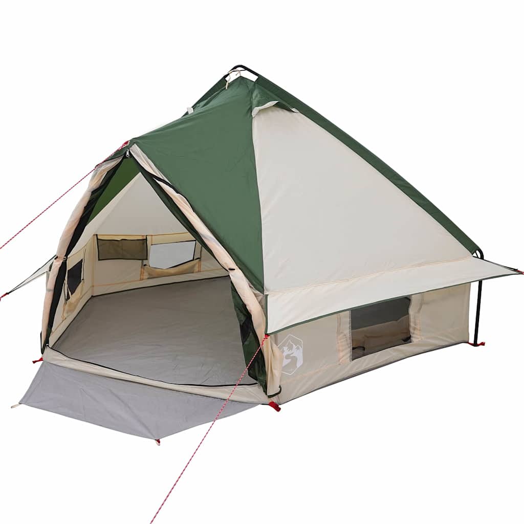 vidaXL Teepee Tent 4-Person 4-Person Green and Grey - 388 x 320 x 169 cm