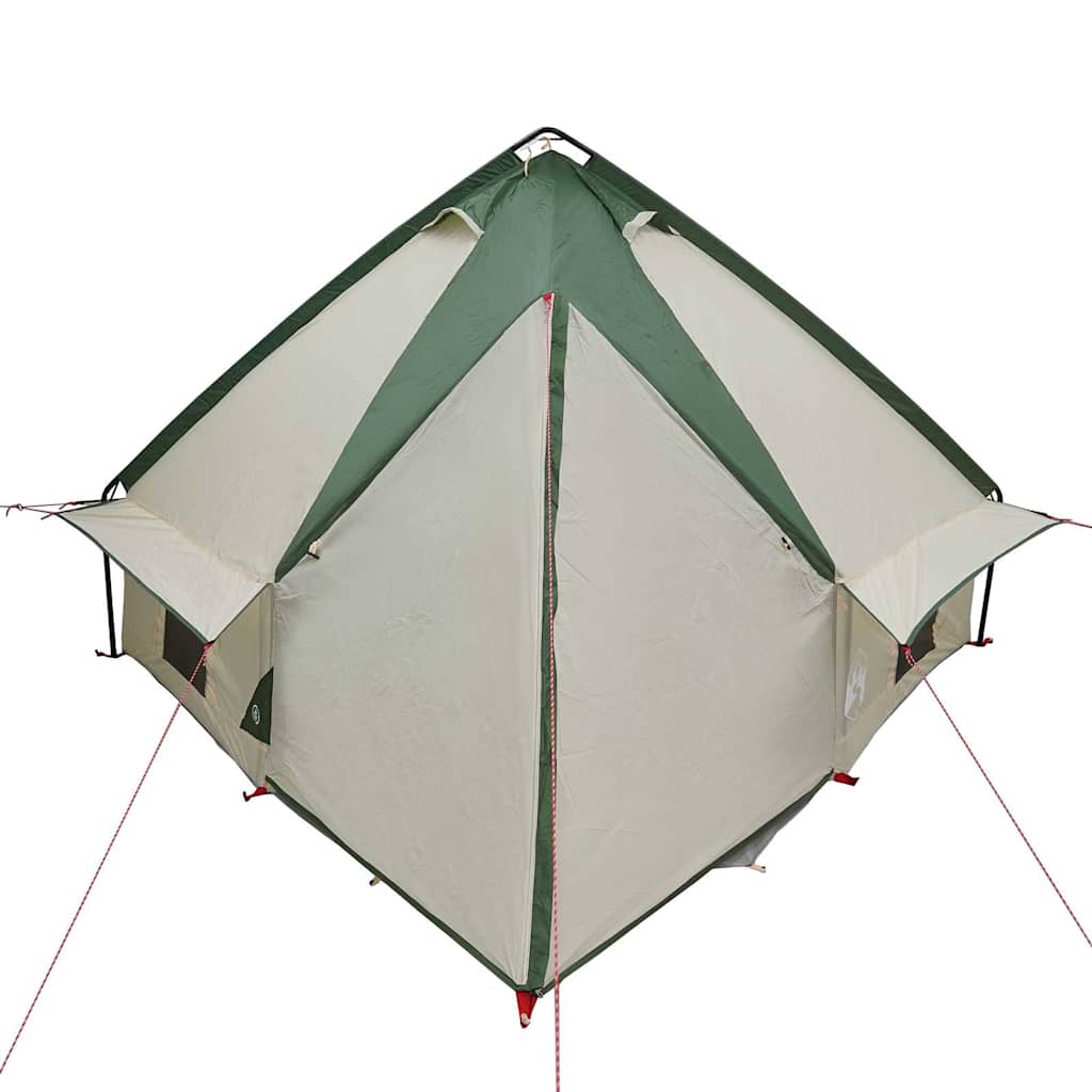 vidaXL Teepee Tent 4-Person 4-Person Green and Grey - 388 x 320 x 169 cm