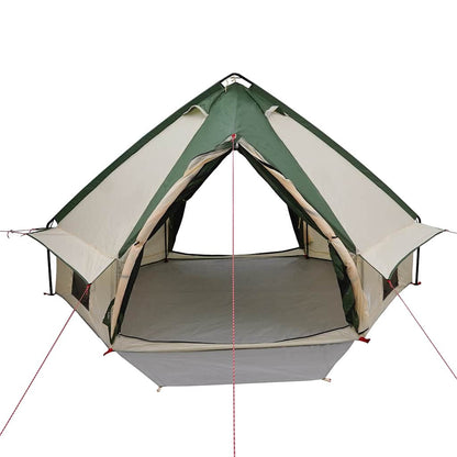 vidaXL Teepee Tent 4-Person 4-Person Green and Grey - 388 x 320 x 169 cm