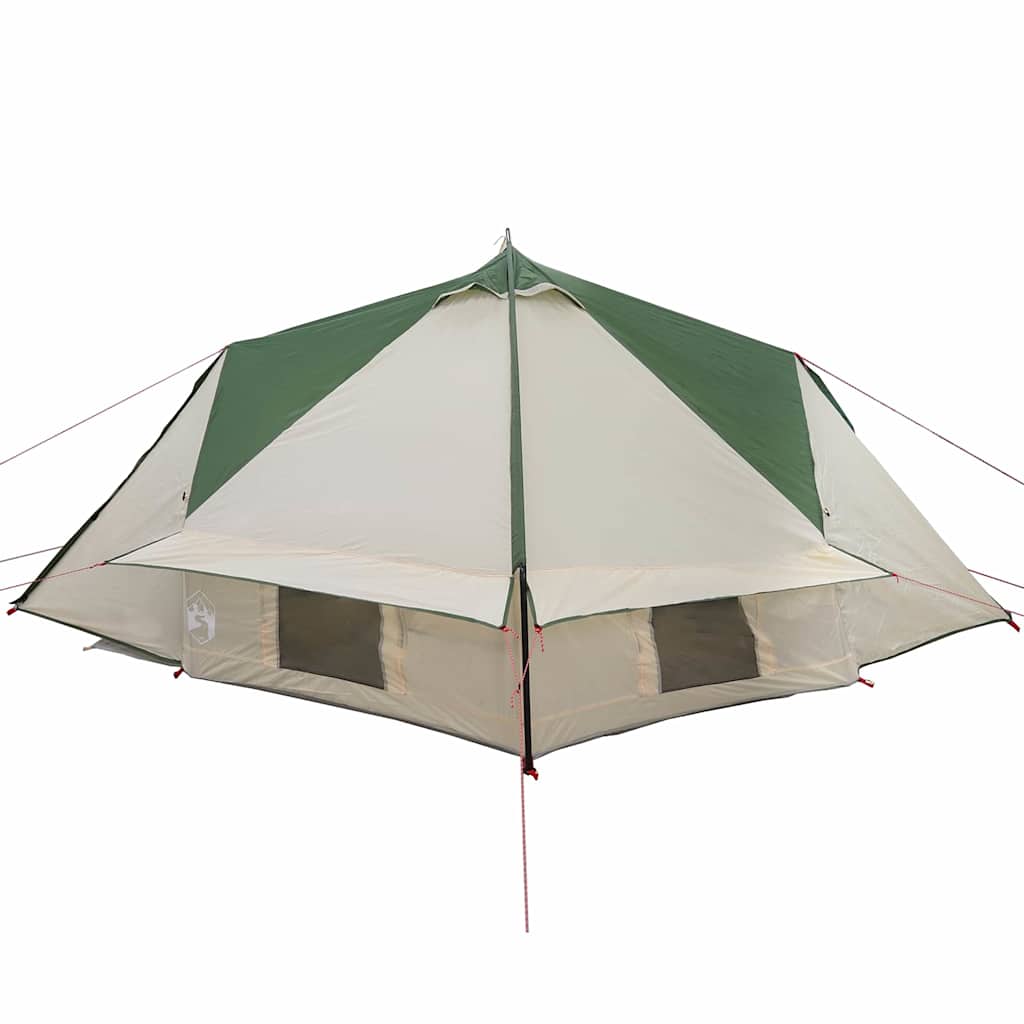 vidaXL Teepee Tent 4-Person 4-Person Green and Grey - 388 x 320 x 169 cm