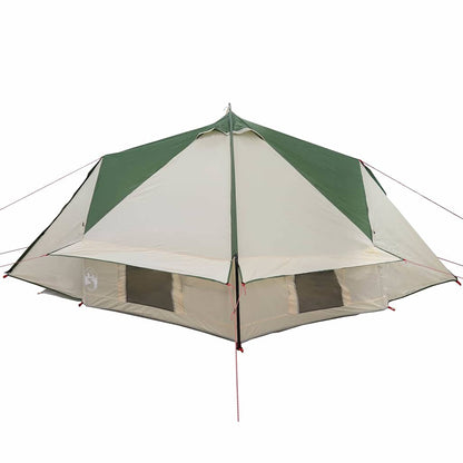 vidaXL Teepee Tent 4-Person 4-Person Green and Grey - 388 x 320 x 169 cm