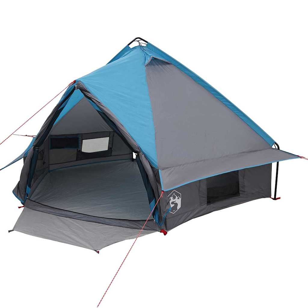 vidaXL Teepee Tent 4-Person 4-Person Blue and Grey - 388 x 320 x 169 cm