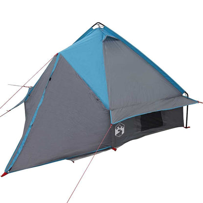 vidaXL Teepee Tent 4-Person 4-Person Blue and Grey - 388 x 320 x 169 cm